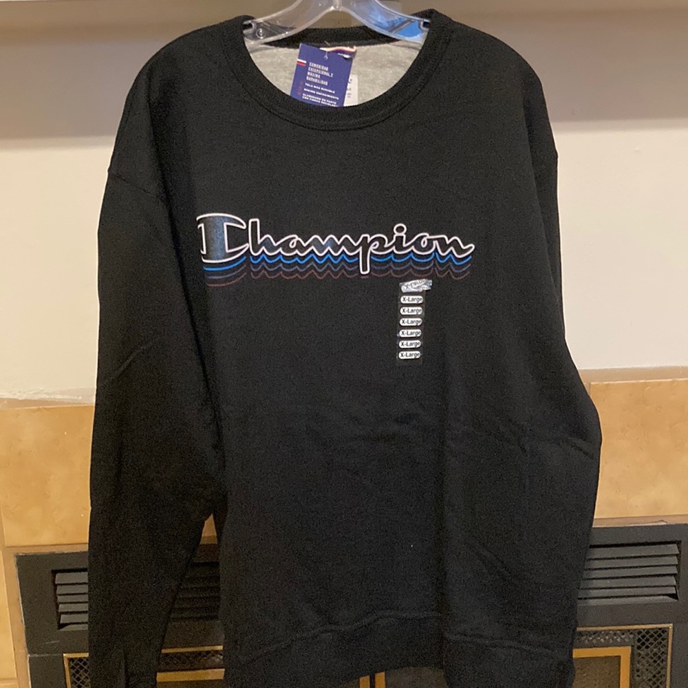 🔘 Champion Men’s Crew Neck Logo Sweatshirt Size XL (NWT)